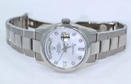 Pleasing Replica Rolex Day-date 36 118209 Automatic Movement 36mm White Gold Case Watch - Image 6