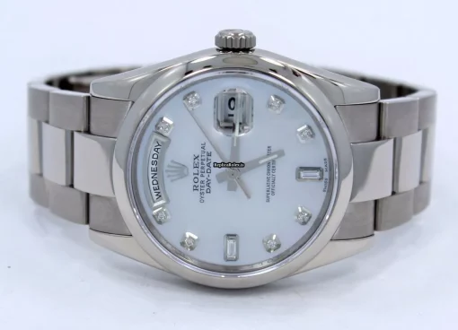 Pleasing Replica Rolex Day-date 36 118209 Automatic Movement 36mm White Gold Case Watch - Image 7