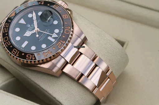 Fabulous Replica Rolex Gmt-master II 126715chnr Caliber 3285 Automatic Movement 40mm Rose Gold Case Mens/unisex Watch - Image 3