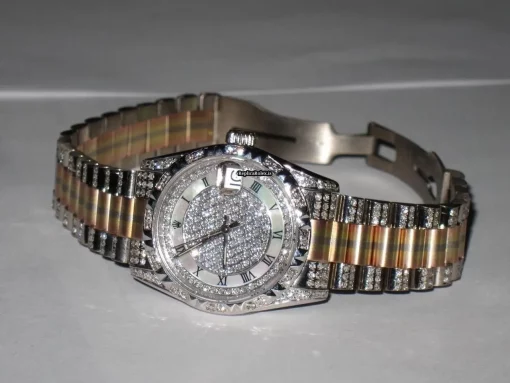 Incredible Replica Rolex Datejust Self Winding Automatic 31mm White Gold Case Womens Watch - Image 4