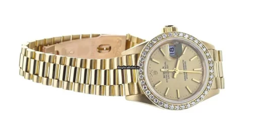 Excellent Replica Rolex Lady-datejust 6917 Automatic Movement 26mm Yellow Gold Case Womens Watch - Image 2