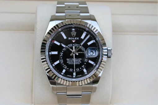 Stylish Fake Rolex Sky-dweller 326934 Caliber 9001 Automatic Movement 42mm Steel Case Mens/unisex Watch