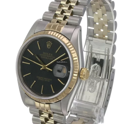 Superior Replica Rolex Datejust Caliber 3035 Automatic Movement 36mm Gold/steel Case Mens/unisex Watch - Image 3