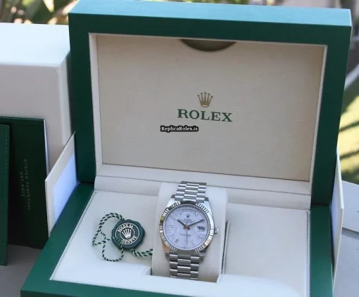 Perfect Fake Rolex Day-date 40 228239 Caliber 3255 Automatic Movement 40mm White Gold Case Mens/unisex Watch - Image 6