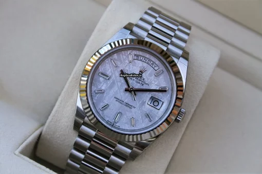 Perfect Fake Rolex Day-date 40 228239 Caliber 3255 Automatic Movement 40mm White Gold Case Mens/unisex Watch - Image 9