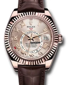 Terrific Replica Rolex Sky-dweller 326135 Caliber 9001 Automatic Movement 42mm Rose Gold Case Mens/unisex Watch