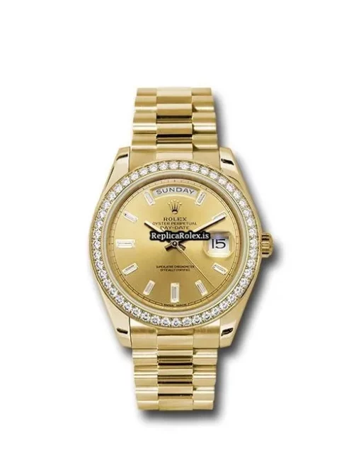 Reliable Copy Rolex Day-date 40 228348rbr Caliber 3255 Automatic Movement 40mm Yellow Gold Case Mens/unisex Watch