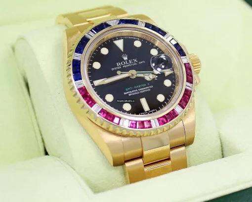 Offering Fakes Rolex Gmt-master II 116718 Automatic Movement 40mm Yellow Gold Case Mens/unisex Watch
