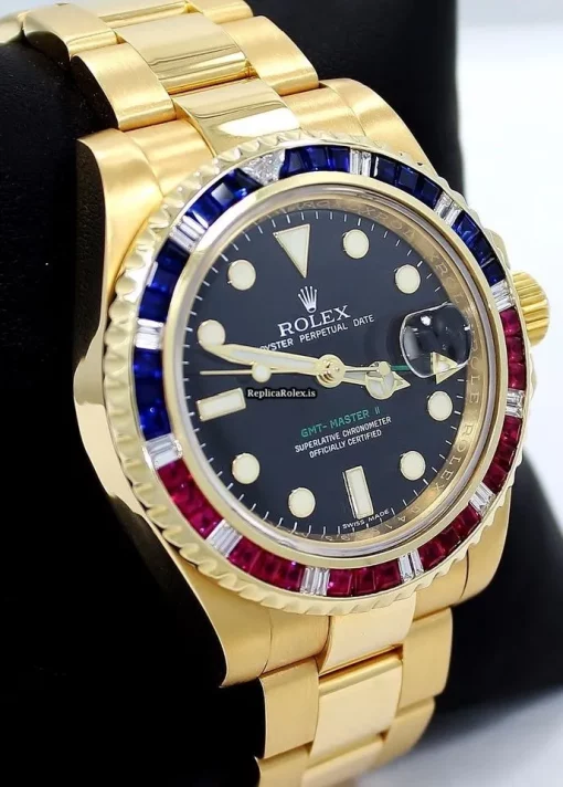 Offering Fakes Rolex Gmt-master II 116718 Automatic Movement 40mm Yellow Gold Case Mens/unisex Watch - Image 6