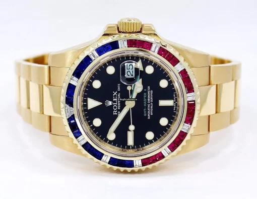 Offering Fakes Rolex Gmt-master II 116718 Automatic Movement 40mm Yellow Gold Case Mens/unisex Watch - Image 8