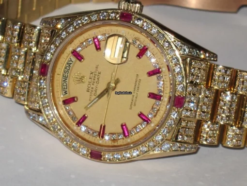 Excellent Fake Rolex Day-date Self Winding Automatic 36mm Yellow Gold Case Mens/unisex Watch