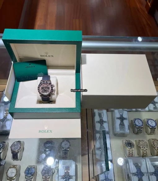Incredible Fake Rolex Daytona 116515 Automatic Movement 40mm Rose Gold Case Watch - Image 7