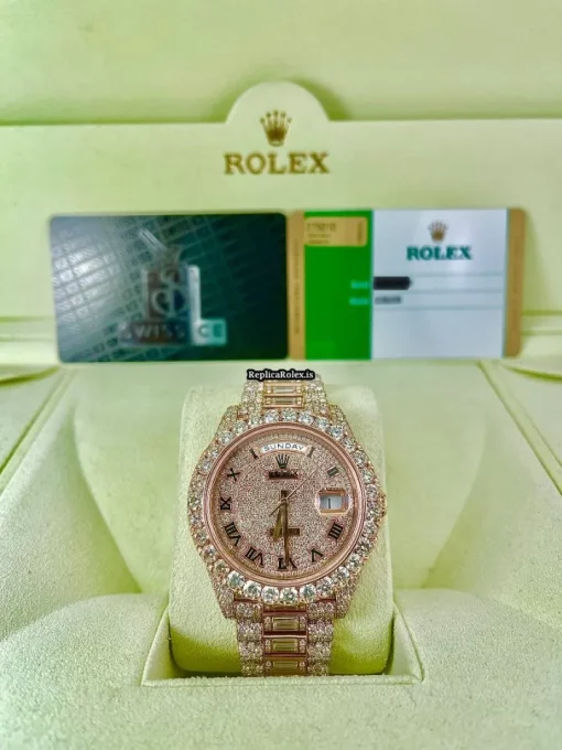 Luxury Replica Rolex Day-date 40 228235 Caliber 3255 Automatic Movement 40mm Rose Gold Case Mens/unisex Watch - Image 9