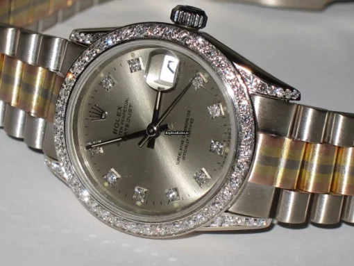 Luxury Fake Rolex Datejust Self Winding Automatic 31mm Yellow Gold Case Womens Watch