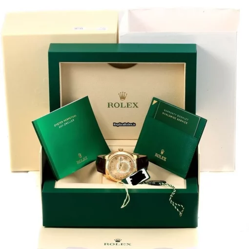 Affordable Fake Rolex Sky-dweller 326138 Caliber 9001 Automatic Movement 42mm Yellow Gold Case Mens/unisex Watch - Image 5