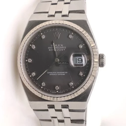Swiss Replicas Rolex Datejust Oysterquartz 17014 Caliber 5035 Quartz Movement 36mm Steel Case Mens/unisex Watch
