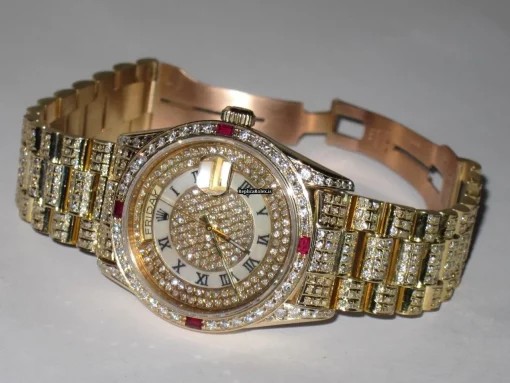Appealing Replica Rolex Day-date Self Winding Automatic 36mm Yellow Gold Case Mens/unisex Watch - Image 4