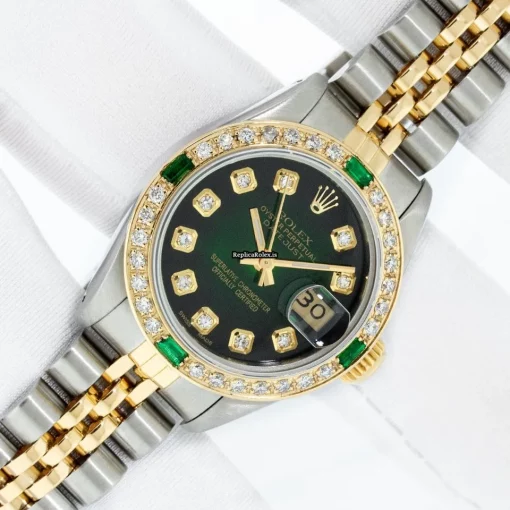 Good Replica Rolex Lady-datejust 69173 Caliber 2135 Automatic Movement 26mm Gold/steel Case Womens Watch - Image 2
