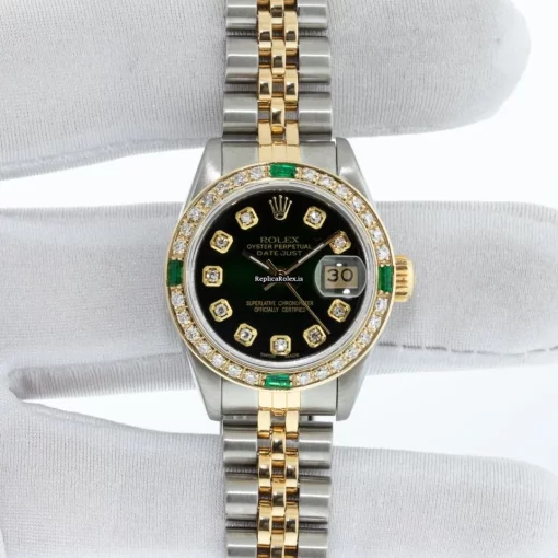 Good Replica Rolex Lady-datejust 69173 Caliber 2135 Automatic Movement 26mm Gold/steel Case Womens Watch - Image 3