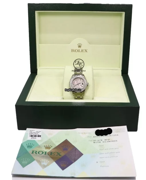 Top Replica Rolex Lady-datejust Pearlmaster 80299 Automatic Movement 29mm White Gold Case Womens Watch - Image 5