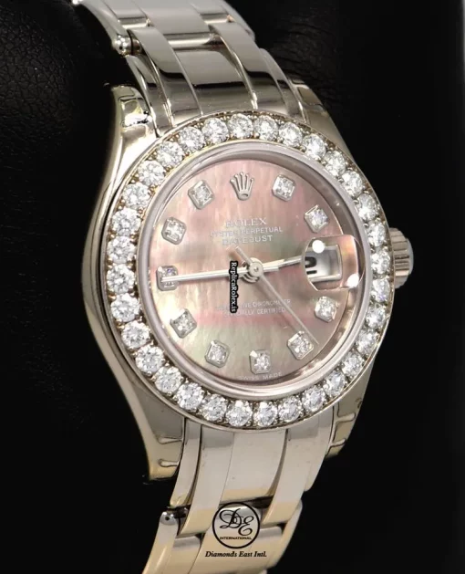 Top Replica Rolex Lady-datejust Pearlmaster 80299 Automatic Movement 29mm White Gold Case Womens Watch - Image 6