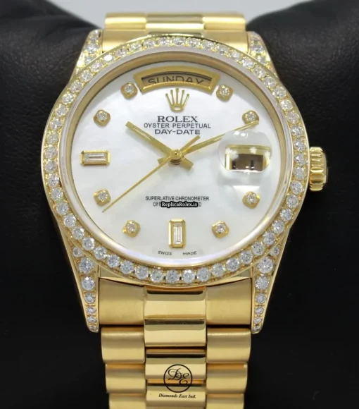 Unique Replica Rolex Day-date 36 18238 Automatic Movement 36mm Yellow Gold Case Watch - Image 2