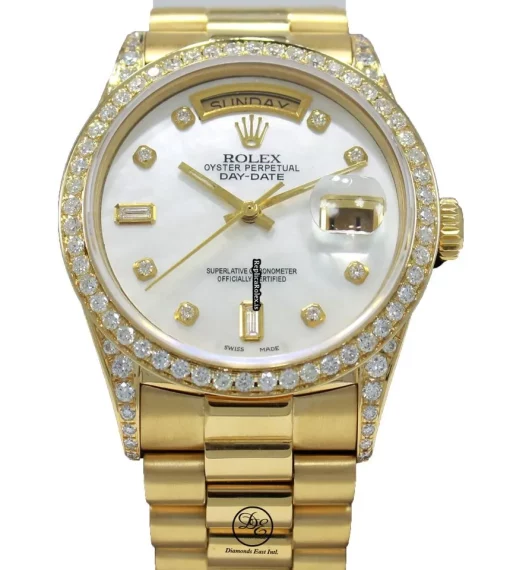 Unique Replica Rolex Day-date 36 18238 Automatic Movement 36mm Yellow Gold Case Watch - Image 3