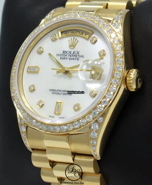 Unique Replica Rolex Day-date 36 18238 Automatic Movement 36mm Yellow Gold Case Watch - Image 5