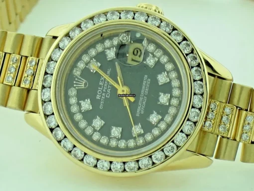 1:1 Replica Rolex Datejust Self Winding Automatic 26mm Yellow Gold Case Womens Watch - Image 3