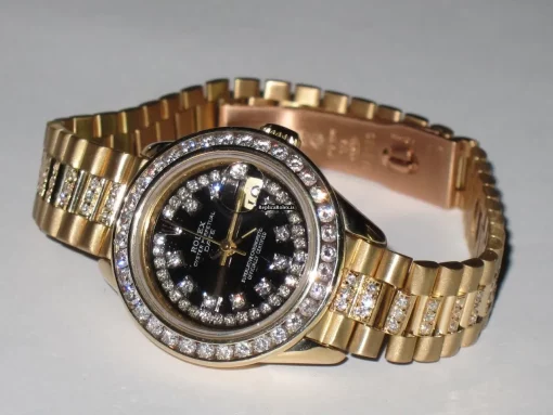 1:1 Replica Rolex Datejust Self Winding Automatic 26mm Yellow Gold Case Womens Watch - Image 4