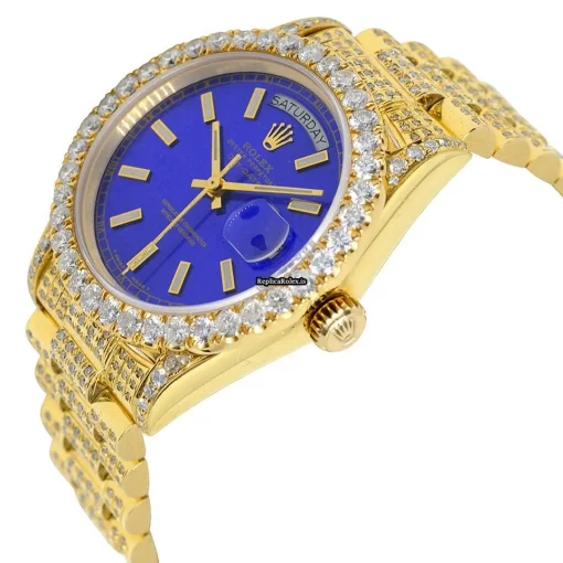 Stylish Fake Rolex Day-date Self Winding Automatic 36mm Yellow Gold Case Mens/unisex Watch - Image 3