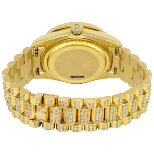 Stylish Fake Rolex Day-date Self Winding Automatic 36mm Yellow Gold Case Mens/unisex Watch - Image 4
