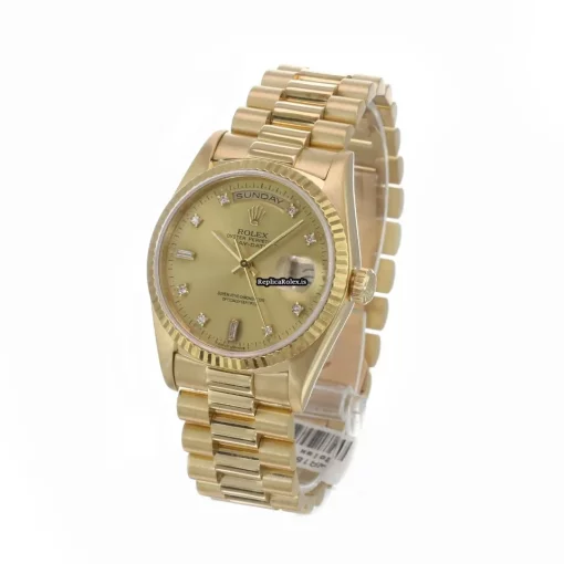 Great Replica Rolex Day-date 36 18238 Caliber 3155 Automatic Movement 36mm Yellow Gold Case Mens/unisex Watch - Image 4