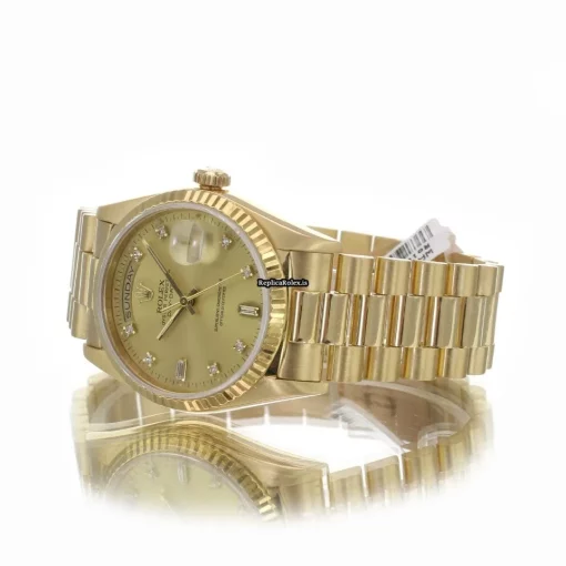 Great Replica Rolex Day-date 36 18238 Caliber 3155 Automatic Movement 36mm Yellow Gold Case Mens/unisex Watch - Image 8