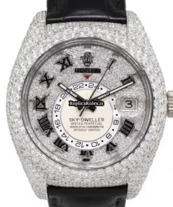 Durable Clone Rolex Sky-dweller 326139 Automatic Movement 42mm White Gold Case Watch