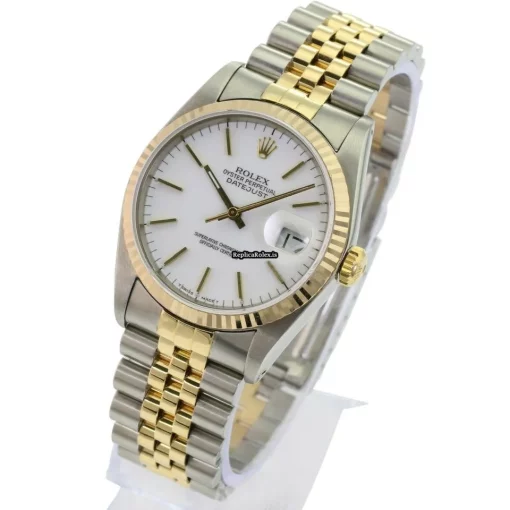 High Quality Fake Rolex Datejust 16233 Caliber 3135 Automatic Movement 36mm Gold/steel Case Mens/unisex Watch - Image 2