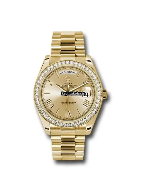 Remarkable Replica Rolex Day-date 40 228348rbr Caliber 3255 Automatic Movement 40mm Yellow Gold Case Mens/unisex Watch