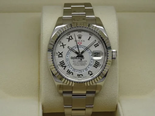 Wholesale Replica Rolex Sky-dweller 326939 Caliber 9001 Automatic Movement 42mm White Gold Case Mens/unisex Watch - Image 2