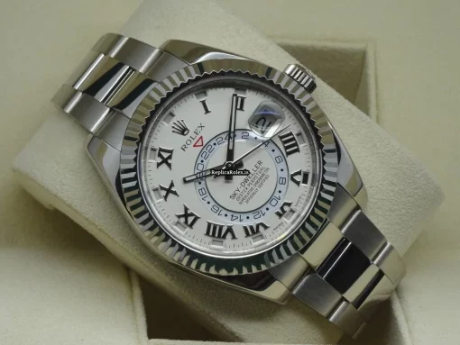 Wholesale Replica Rolex Sky-dweller 326939 Caliber 9001 Automatic Movement 42mm White Gold Case Mens/unisex Watch - Image 4