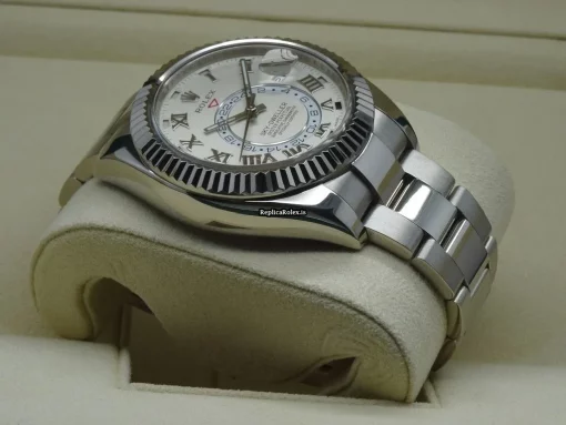 Wholesale Replica Rolex Sky-dweller 326939 Caliber 9001 Automatic Movement 42mm White Gold Case Mens/unisex Watch - Image 5