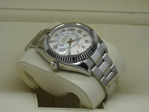 Wholesale Replica Rolex Sky-dweller 326939 Caliber 9001 Automatic Movement 42mm White Gold Case Mens/unisex Watch - Image 8
