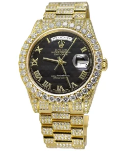 Durable Fake Rolex Day-date 36 18078 Caliber 3055 Automatic Movement 36mm Yellow Gold Case Mens/unisex Watch