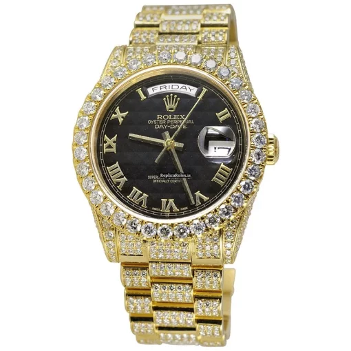 Durable Fake Rolex Day-date 36 18078 Caliber 3055 Automatic Movement 36mm Yellow Gold Case Mens/unisex Watch