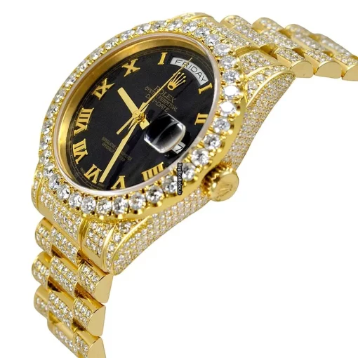 Durable Fake Rolex Day-date 36 18078 Caliber 3055 Automatic Movement 36mm Yellow Gold Case Mens/unisex Watch - Image 3