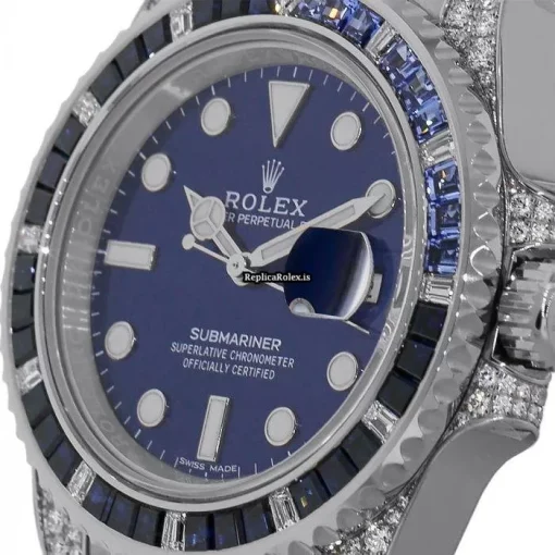 Top Fakes Rolex Submariner Date 116659sabr Caliber 3135 Automatic Movement 40mm White Gold Case Mens/unisex Watch - Image 2