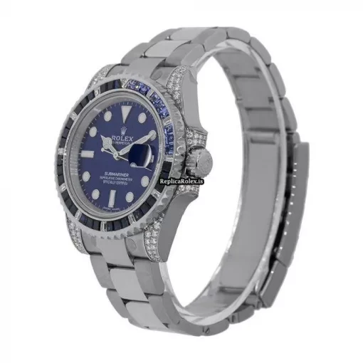 Top Fakes Rolex Submariner Date 116659sabr Caliber 3135 Automatic Movement 40mm White Gold Case Mens/unisex Watch - Image 3
