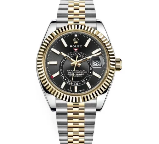 Incredible Copies Rolex Sky-dweller 326933 Caliber 9001 Automatic Movement 42mm Gold/steel Case Mens/unisex Watch