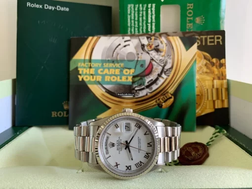 High-end Fakes Rolex Day-date 36 18239 Automatic Movement 36mm White Gold Case Mens/unisex Watch - Image 2