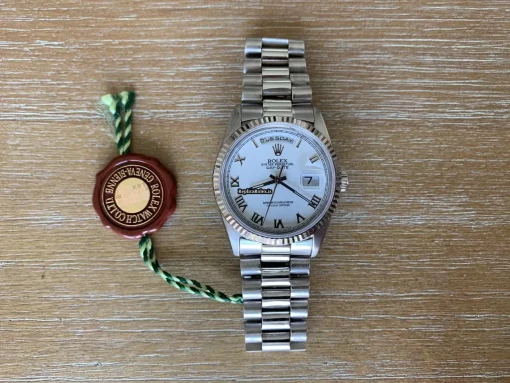 High-end Fakes Rolex Day-date 36 18239 Automatic Movement 36mm White Gold Case Mens/unisex Watch - Image 4