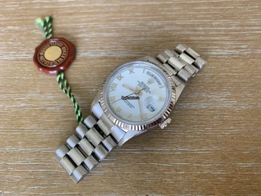 High-end Fakes Rolex Day-date 36 18239 Automatic Movement 36mm White Gold Case Mens/unisex Watch - Image 5